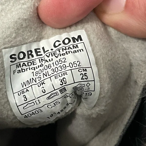 Sorel Explorer Joan Winter Boots Women’s Size 8 Gray Suede Fur Waterproof EUC - Picture 13 of 13